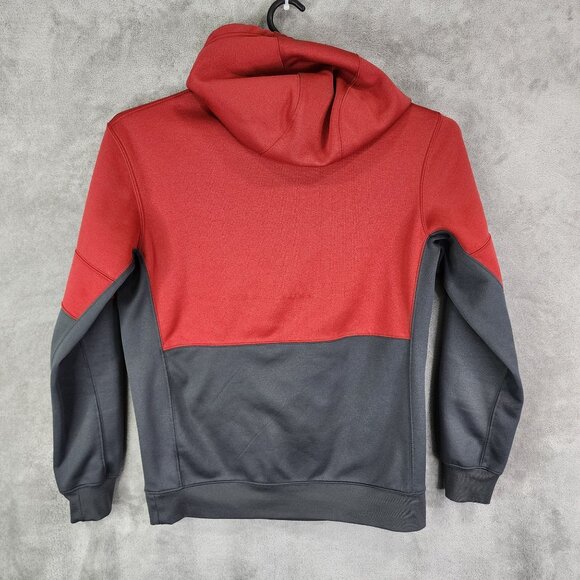 Mens Red Gray Nike Dri-Fit Arkansas Razorbacks Hoodie Sweatshirt Long Sleeve M - Picture 7 of 10